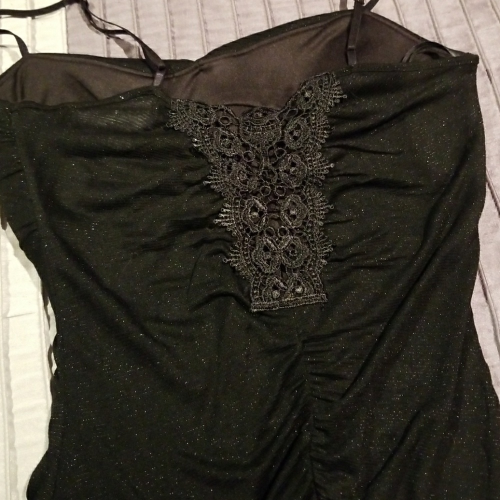 NEW Vanity Black Crochet Blouse